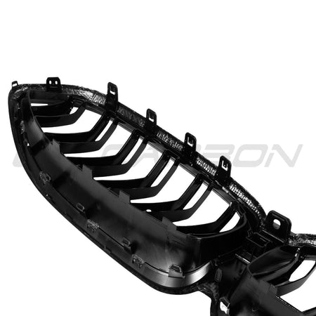 BMW 8 SERIES G14/G15/G16 LCI 2023+ CARBON FIBRE DOUBLE SLAT GRILLE-Accessories-CT CARBON-CT Carbon - High-quality carbon fiber and gloss black aerodynamic parts for premium sports and luxury vehicles.