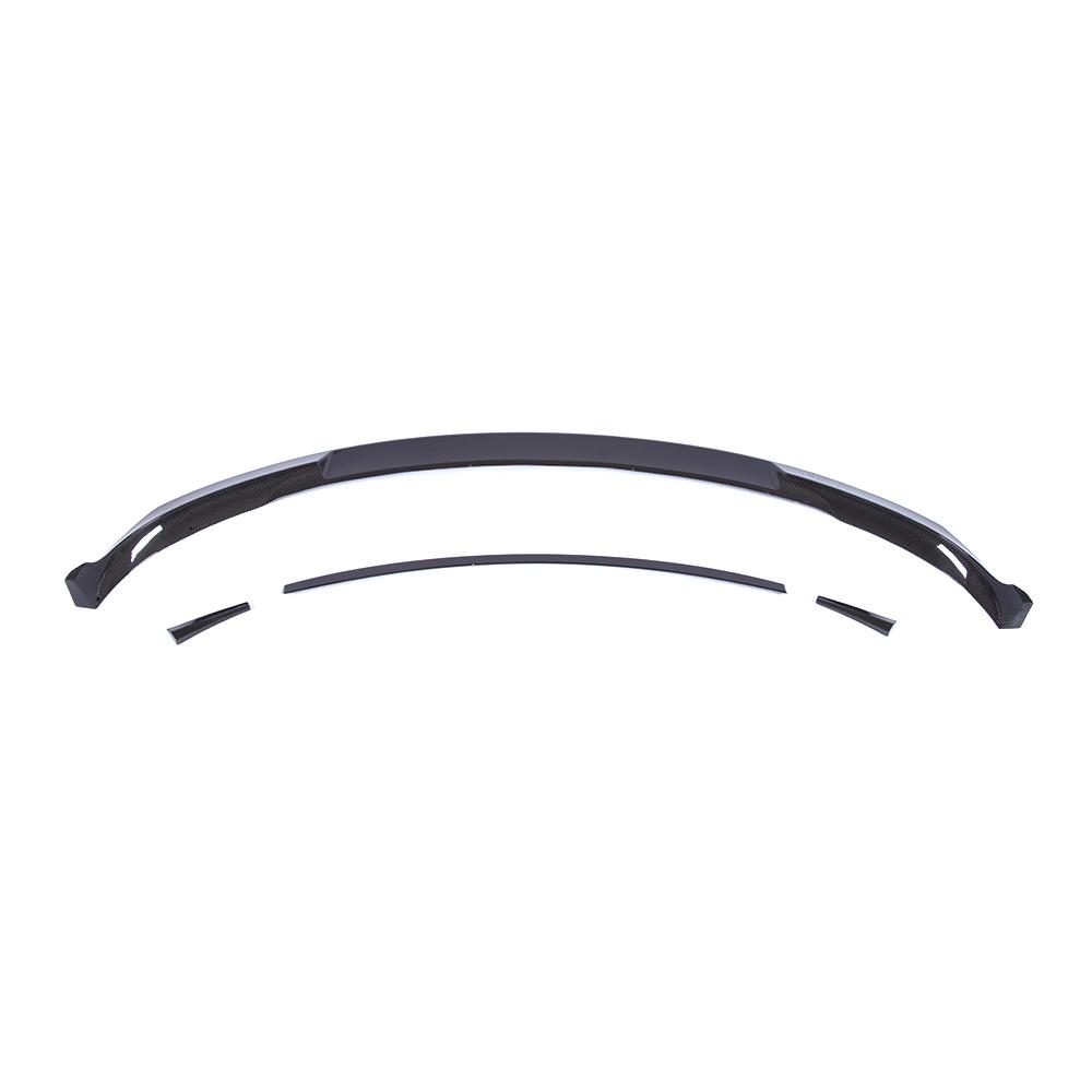 TESLA MODEL 3 CARBON FIBRE FRONT SPLITTER - R STYLE-Splitter-CT CARBON-CT Carbon - High-quality carbon fiber and gloss black aerodynamic parts for premium sports and luxury vehicles.