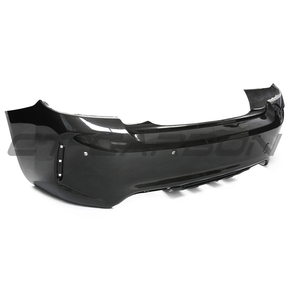 BMW F87 M2/M2C CARBON PRE-PREG FIBRE REAR BUMPER-Bumper-CT CARBON-CT Carbon - High-quality carbon fiber and gloss black aerodynamic parts for premium sports and luxury vehicles.