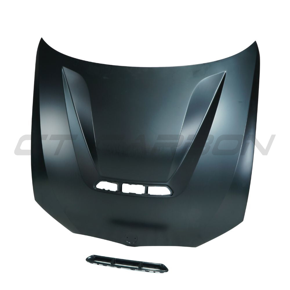 BMW 3 SERIES G20/G21 2018+ ALLUMINIUM BONNET - GTS STYLE-Bonnet-CT CARBON-CT Carbon - High-quality carbon fiber and gloss black aerodynamic parts for premium sports and luxury vehicles.