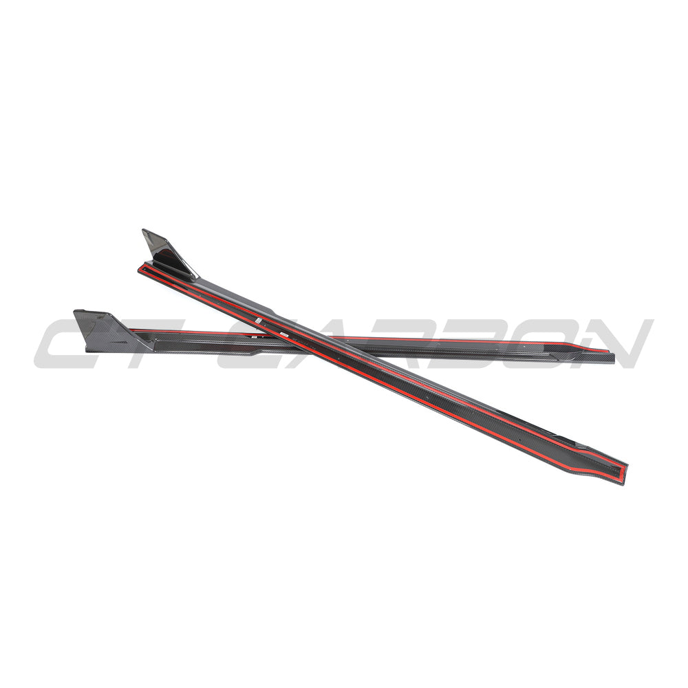 BMW G87 M2 2023+ CARBON FIBRE SIDE SKIRTS-Side Skirts-CT CARBON-CT Carbon - High-quality carbon fiber and gloss black aerodynamic parts for premium sports and luxury vehicles.