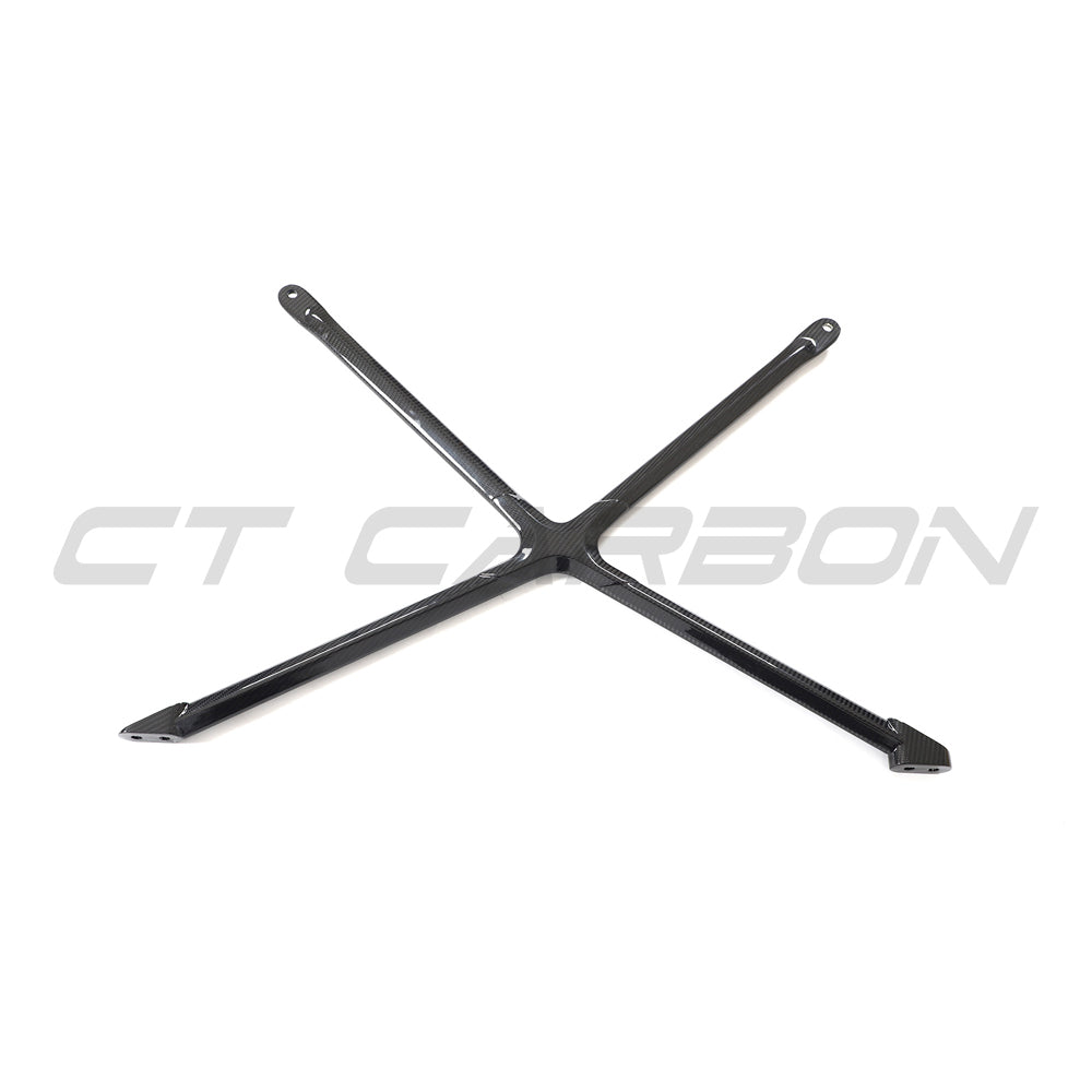 AUDI R8 COUPE 2015-2024 CARBON FIBRE STRUT BRACE-Accessories-CT CARBON-CT Carbon - High-quality carbon fiber and gloss black aerodynamic parts for premium sports and luxury vehicles.