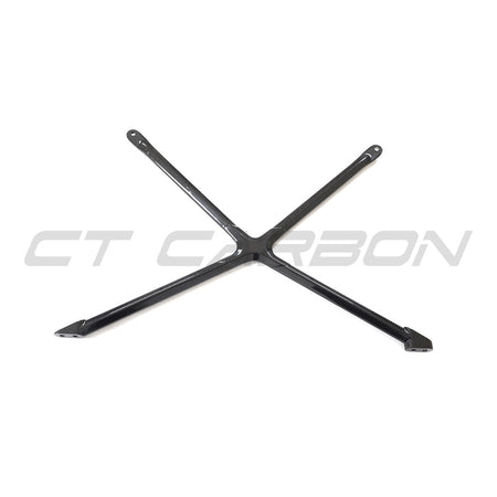 AUDI R8 COUPE 2015-2024 CARBON FIBRE STRUT BRACE-Accessories-CT CARBON-CT Carbon - High-quality carbon fiber and gloss black aerodynamic parts for premium sports and luxury vehicles.
