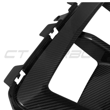 BMW X5M LCI 2023+ CARBON FIBRE FRONT BUMPER TRIM-Accessories-CT CARBON-CT Carbon - High-quality carbon fiber and gloss black aerodynamic parts for premium sports and luxury vehicles.