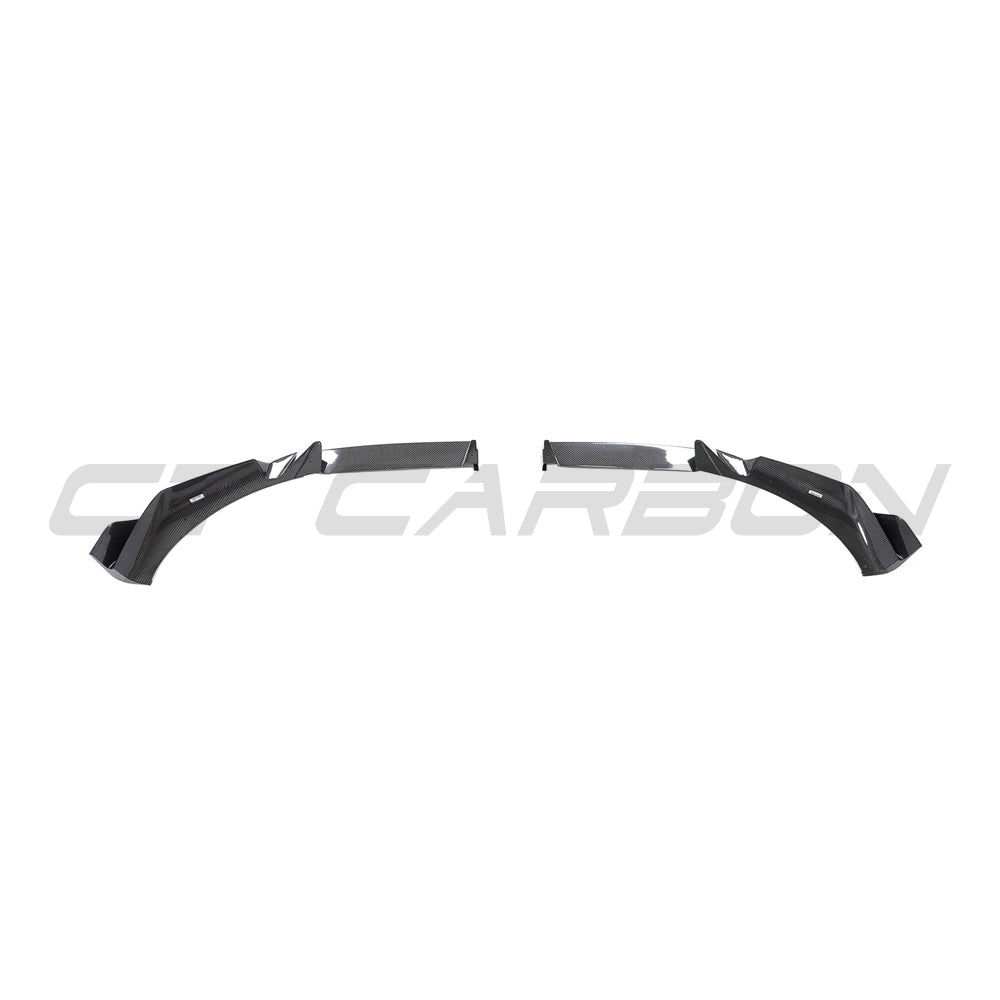 BMW X3M/X4M F97/F98 LCI 2022+ CARBON FIBRE SPLITTER-Splitter-CT CARBON-CT Carbon - High-quality carbon fiber and gloss black aerodynamic parts for premium sports and luxury vehicles.