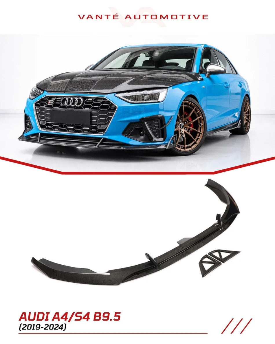Audi A4 S-Line S4 B9.5 Carbon Fibre Front Bumper Lip
