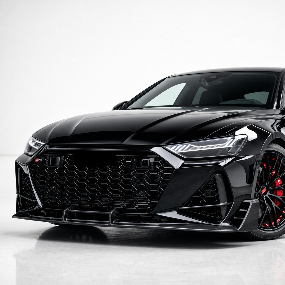 Audi RS6/RS7 C8 Carbon Fiber Front Splitter Lip V3