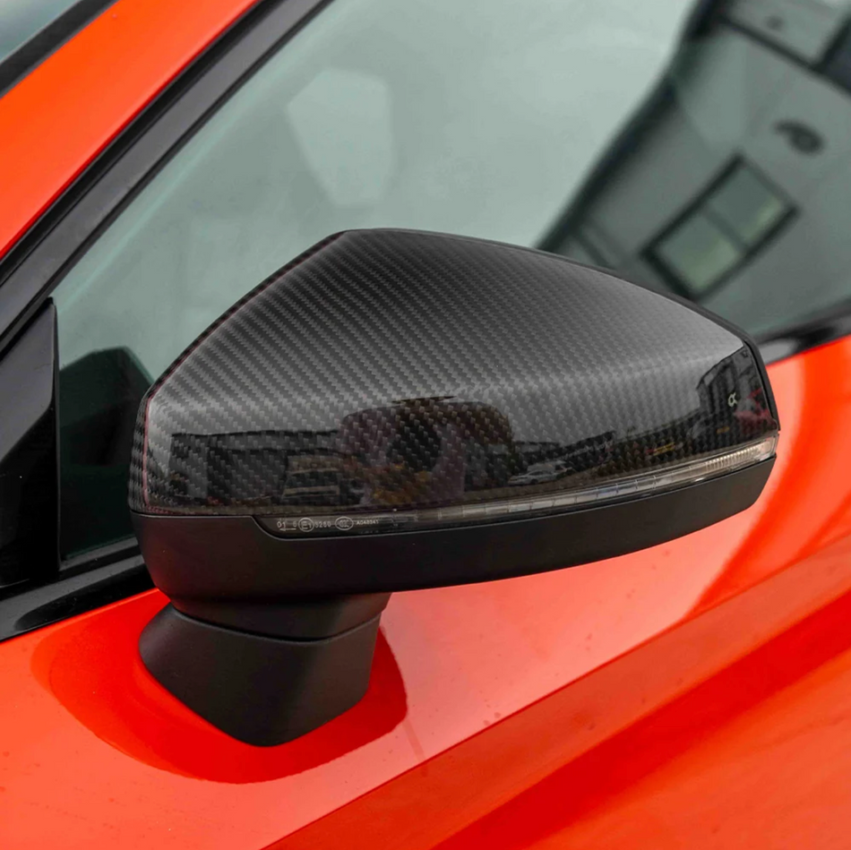 Audi A3/S3/RS3 8V and 8V.5 Carbon Fiber Rear Mirror Shells Caps