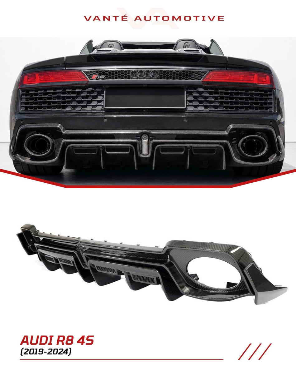 Audi R8 4S FL Carbon Fiber Rear Diffuser V2