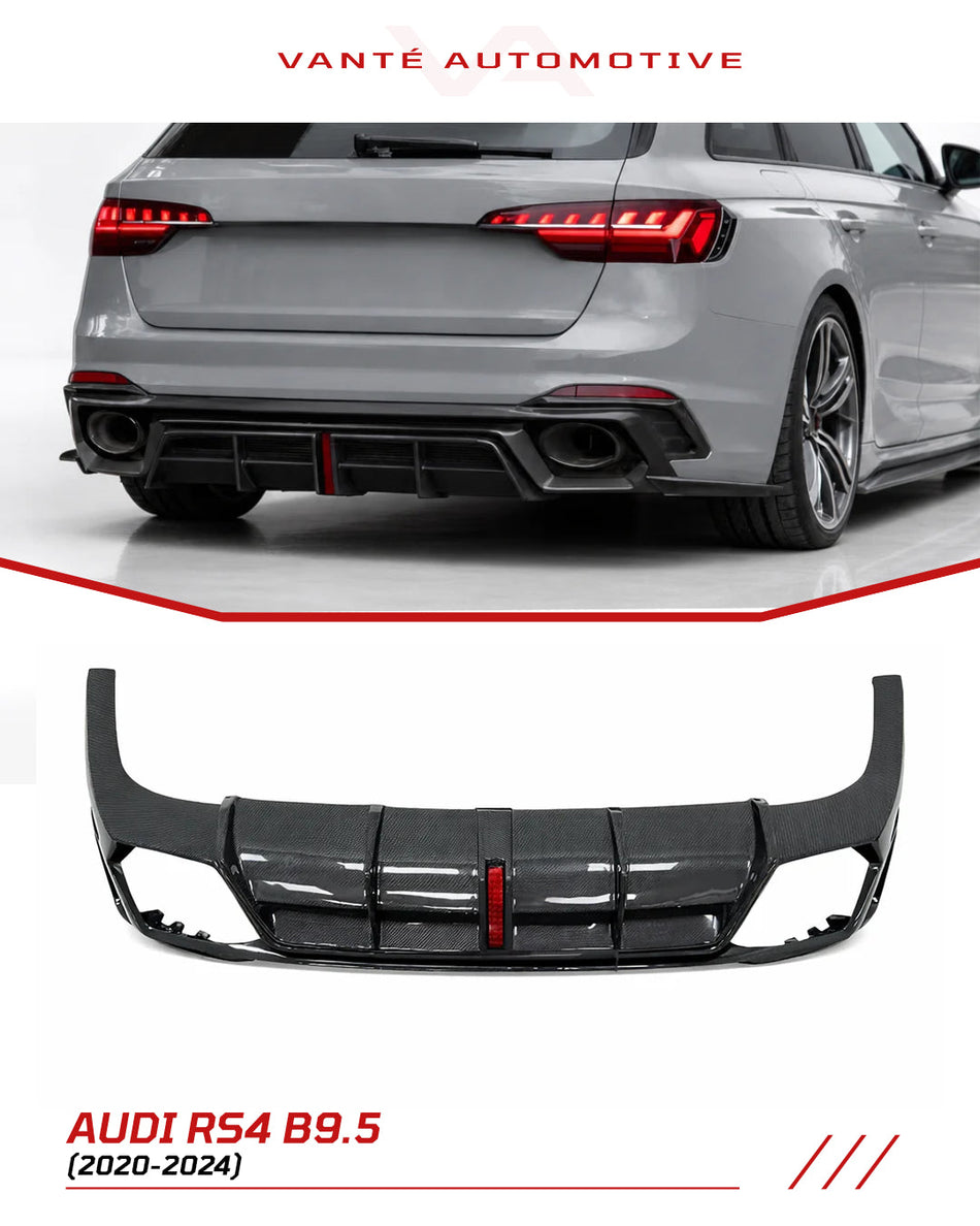 Audi RS4 B9.5 Carbon Fibre Rear Diffuser V2