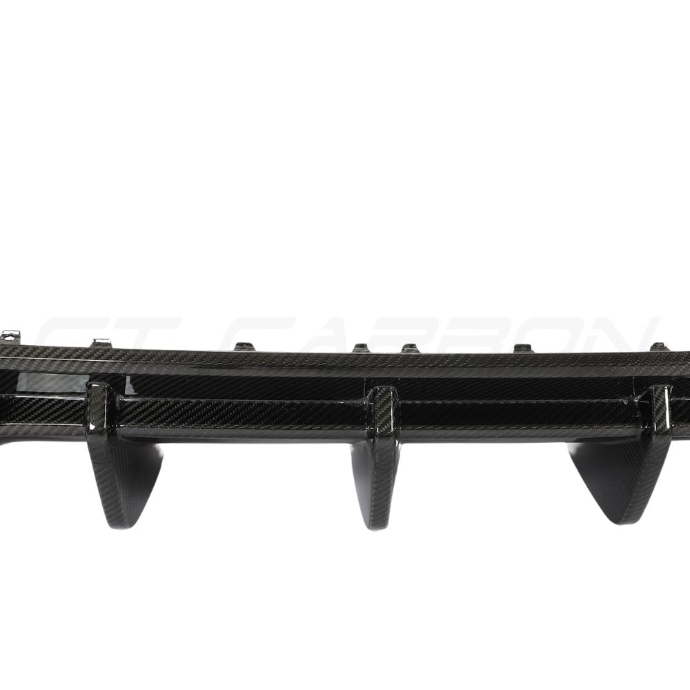 AUDI RS3 8Y 2022-2024 SALOON CARBON FIBRE DIFFUSER - CT DESIGN-Diffuser-CT CARBON-CT Carbon - High-quality carbon fiber and gloss black aerodynamic parts for premium sports and luxury vehicles.