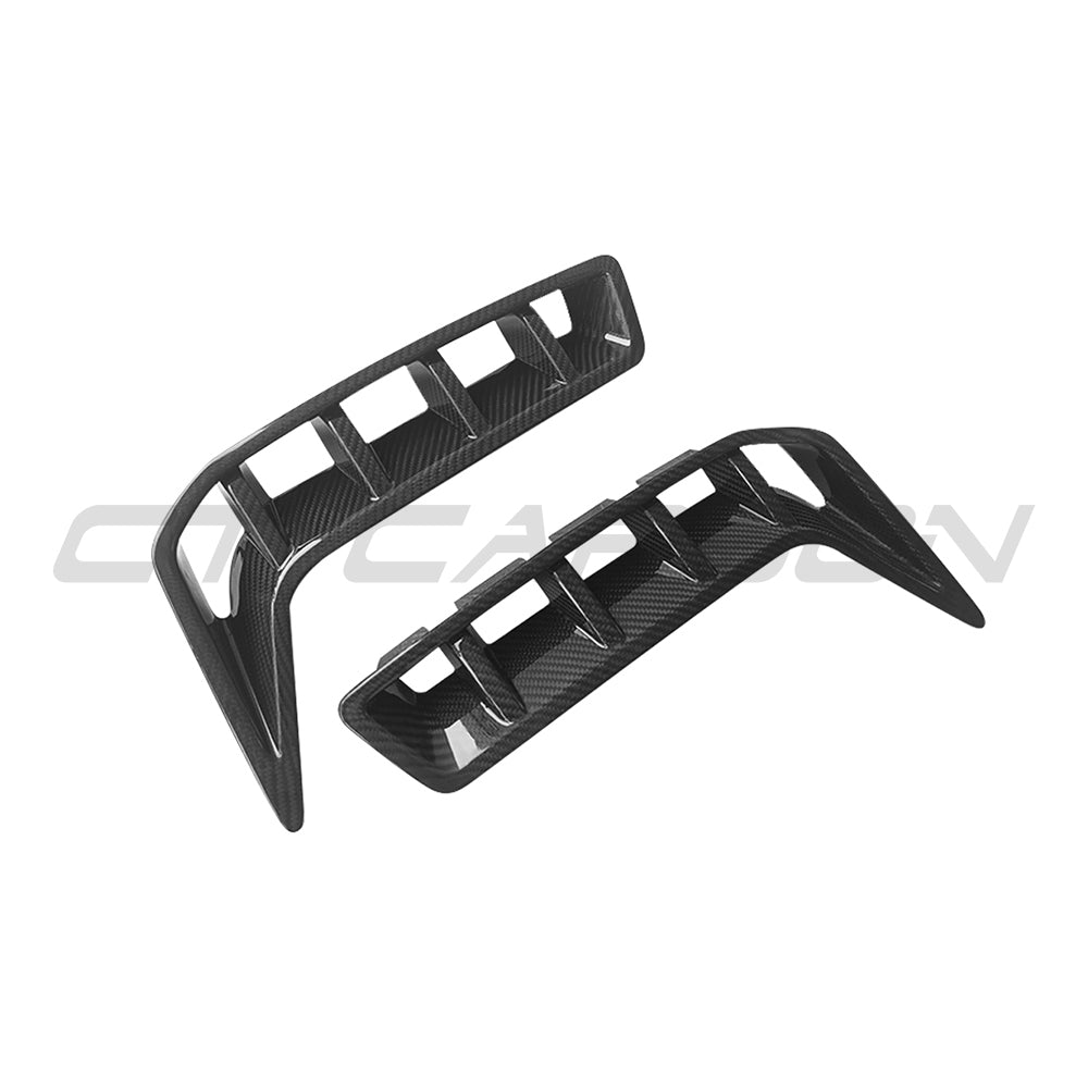 BMW G05 X5 LCI 2024+ LCI CARBON FIBRE FRONT VENT ADD ON-Accessories-CT CARBON-CT Carbon - High-quality carbon fiber and gloss black aerodynamic parts for premium sports and luxury vehicles.