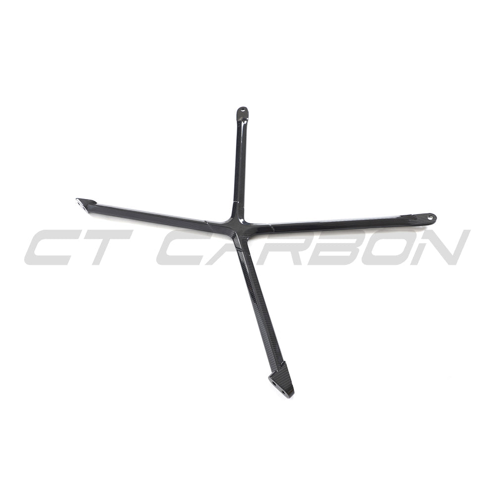 AUDI R8 COUPE 2015-2024 CARBON FIBRE STRUT BRACE-Accessories-CT CARBON-CT Carbon - High-quality carbon fiber and gloss black aerodynamic parts for premium sports and luxury vehicles.