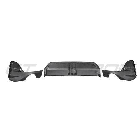 BMW 3 SERIES G20/G21 CARBON FIBRE DIFFUSER - ROUND TIPS - MP-Diffuser-CT CARBON-CT Carbon - High-quality carbon fiber and gloss black aerodynamic parts for premium sports and luxury vehicles.