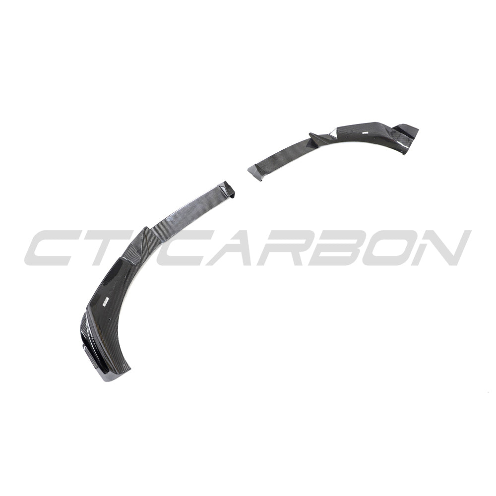BMW X3M/X4M F97/F98 LCI 2022+ CARBON FIBRE SPLITTER-Splitter-CT CARBON-CT Carbon - High-quality carbon fiber and gloss black aerodynamic parts for premium sports and luxury vehicles.