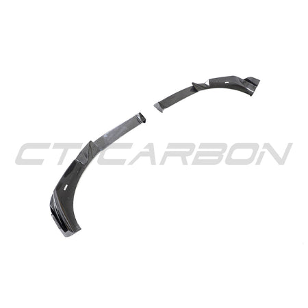 BMW X3M/X4M F97/F98 LCI 2022+ CARBON FIBRE SPLITTER-Splitter-CT CARBON-CT Carbon - High-quality carbon fiber and gloss black aerodynamic parts for premium sports and luxury vehicles.