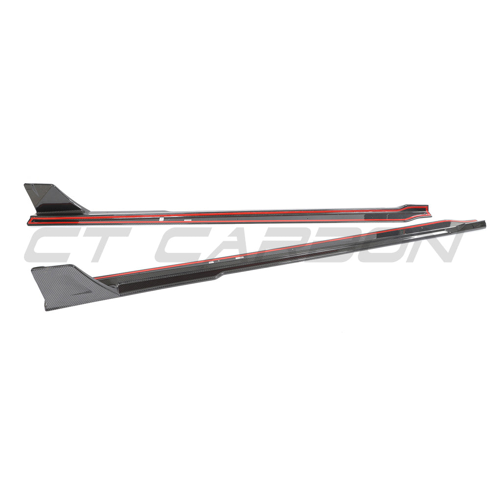 BMW G87 M2 2023+ CARBON FIBRE SIDE SKIRTS-Side Skirts-CT CARBON-CT Carbon - High-quality carbon fiber and gloss black aerodynamic parts for premium sports and luxury vehicles.