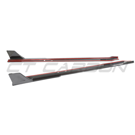 BMW G87 M2 2023+ CARBON FIBRE SIDE SKIRTS-Side Skirts-CT CARBON-CT Carbon - High-quality carbon fiber and gloss black aerodynamic parts for premium sports and luxury vehicles.