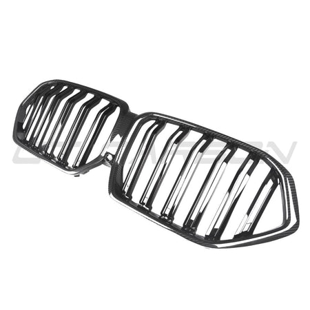 BMW X6 G06 LCI DOUBLE SLAT CARBON FIBRE FRONT GRILLE-Grille-CT CARBON-CT Carbon - High-quality carbon fiber and gloss black aerodynamic parts for premium sports and luxury vehicles.