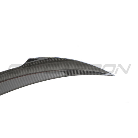 TESLA MODEL 3 2023+ CARBON FIBRE SPOILER - V2-Spoiler-CT CARBON-CT Carbon - High-quality carbon fiber and gloss black aerodynamic parts for premium sports and luxury vehicles.
