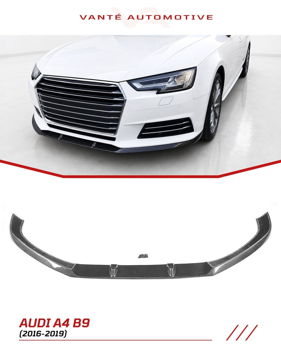 Audi A4 B9 Carbon Fibre Front Bumper Lip Splitter