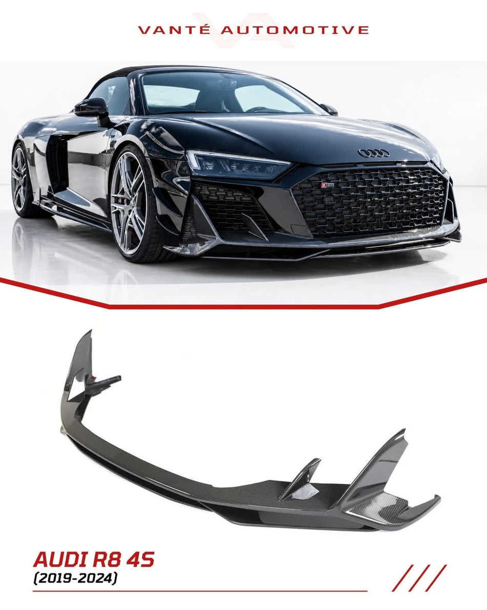 Audi R8 4S FL Carbon Fiber Front Splitter Lip V2