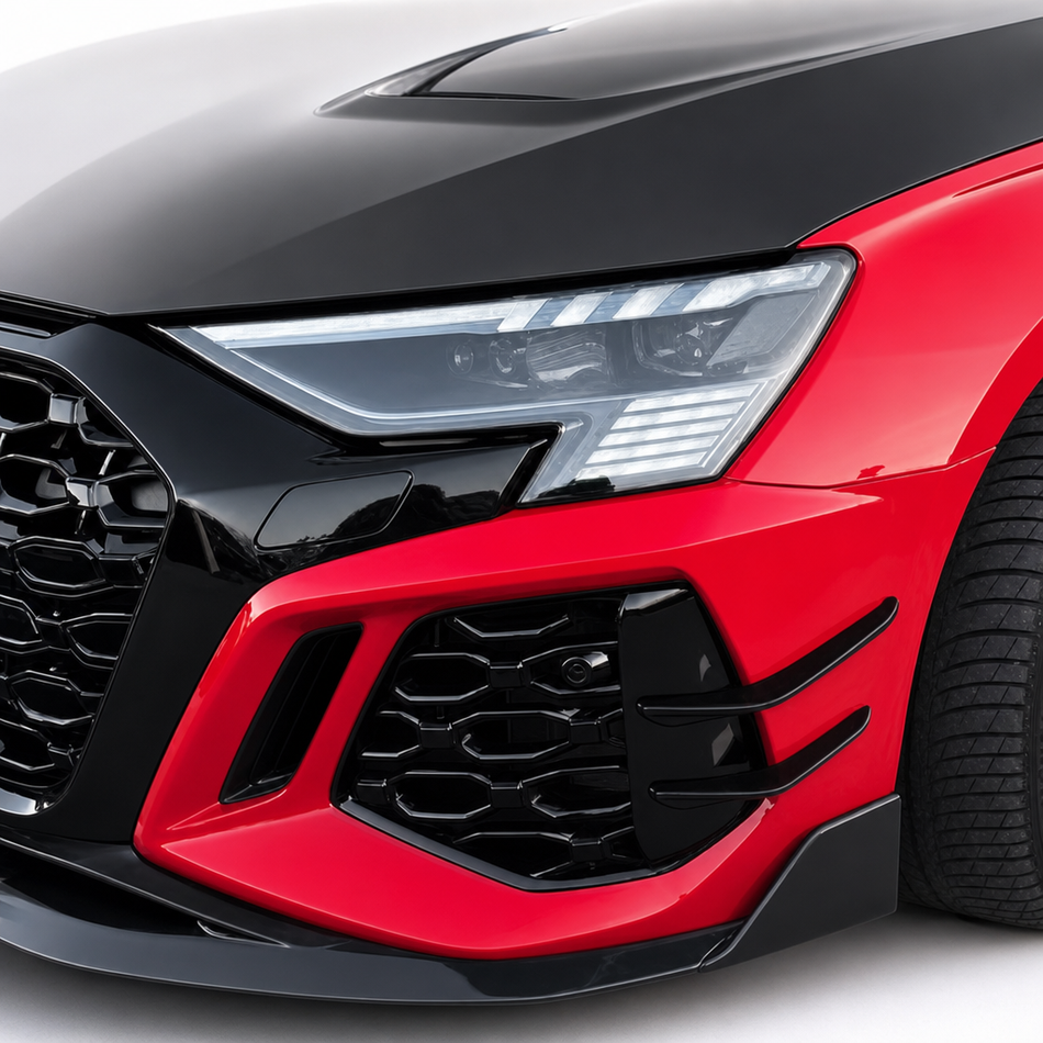Audi RS3 8Y 2021+ Carbon Fiber Front Canards/Wings
