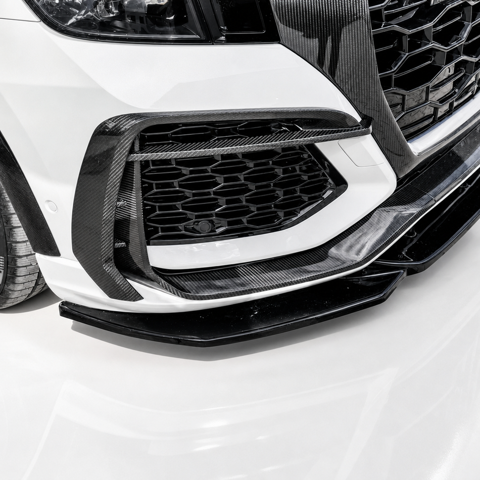 Audi RSQ8 4M Carbon Fiber Front Canards/Bumper Trim/Foglamp Covers