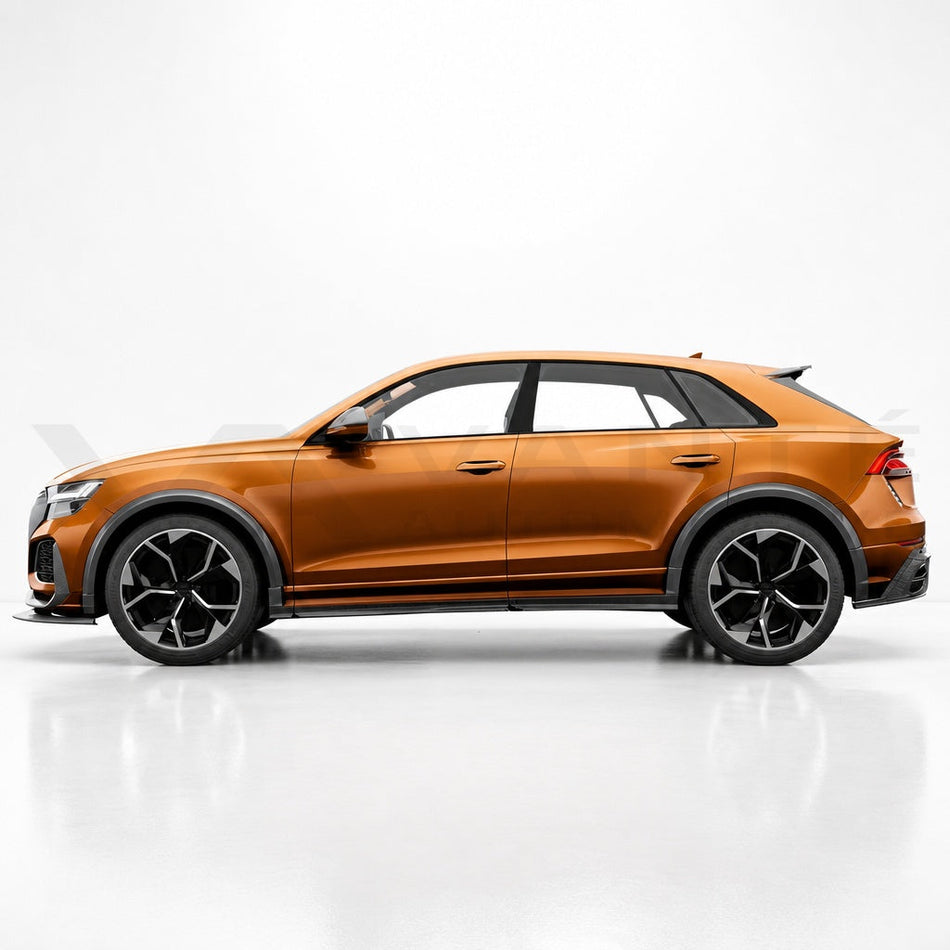 Audi RSQ8 4M Carbon Fiber Side Skirts Extensions Lip Body Kit