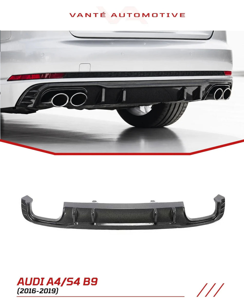 Audi A4 S-Line/S4 B9 Carbon Fibre Rear Diffuser Lip