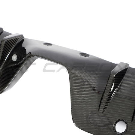 TOYOTA SUPRA 2019+ A90 CARBON FIBRE DIFFUSER ADD ON-Diffuser-CT CARBON-CT Carbon - High-quality carbon fiber and gloss black aerodynamic parts for premium sports and luxury vehicles.