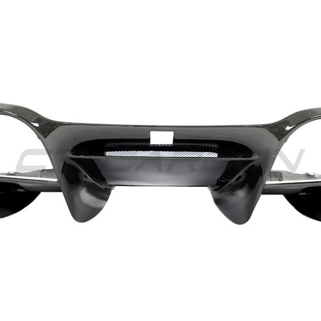 FERRARI F8 2019-2023 CARBON FIBRE DIFFUSER-Diffuser-CT CARBON-CT Carbon - High-quality carbon fiber and gloss black aerodynamic parts for premium sports and luxury vehicles.