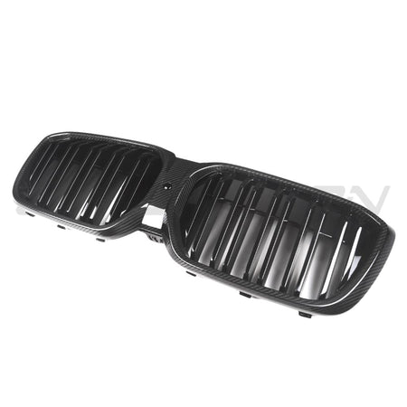 BMW IX3 G08 BEV DOUBLE SLAT CARBON FIBRE FRONT GRILLE-Grille-CT CARBON-CT Carbon - High-quality carbon fiber and gloss black aerodynamic parts for premium sports and luxury vehicles.