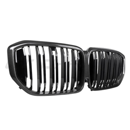 BMW X5 G05 LCI DOUBLE SLAT CARBON FIBRE FRONT GRILLE-Grille-CT CARBON-CT Carbon - High-quality carbon fiber and gloss black aerodynamic parts for premium sports and luxury vehicles.