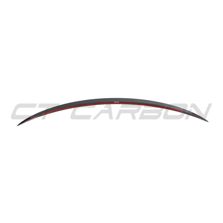 TESLA MODEL 3 2023+ CARBON FIBRE SPOILER - V1-Spoiler-CT CARBON-CT Carbon - High-quality carbon fiber and gloss black aerodynamic parts for premium sports and luxury vehicles.