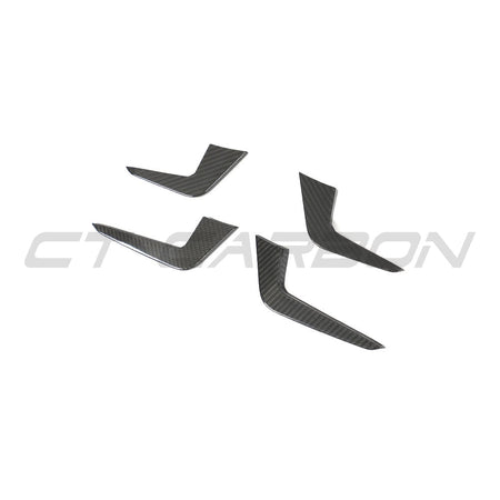 AUDI RS5 B9.5 SPORTBACK & COUPE 2020-2025 CARBON FIBRE CANARDS-Accessories-CT CARBON-CT Carbon - High-quality carbon fiber and gloss black aerodynamic parts for premium sports and luxury vehicles.
