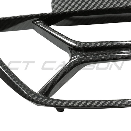 BMW 4 SERIES 2020+ G22/G23 CARBON FIBRE CSL GRILLE - WITH ACC-Grille-CT CARBON-CT Carbon - High-quality carbon fiber and gloss black aerodynamic parts for premium sports and luxury vehicles.