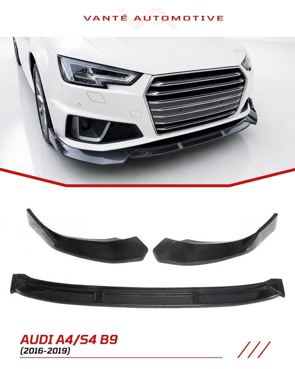 Audi A4 S-Line/S4 B9 Carbon Fibre Front Splitter Lip B Style