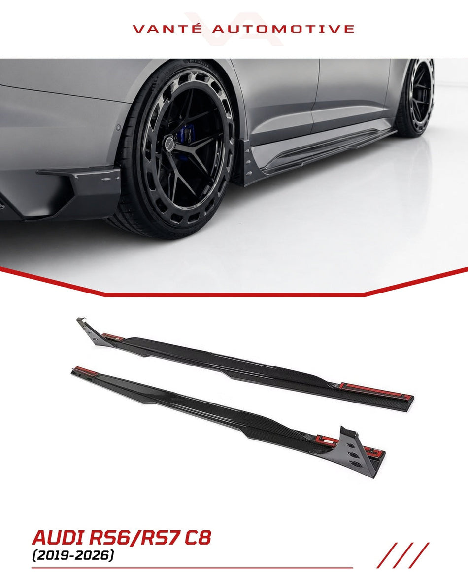 Audi RS6/RS7 C8 Carbon Fiber Side Skirts Lip