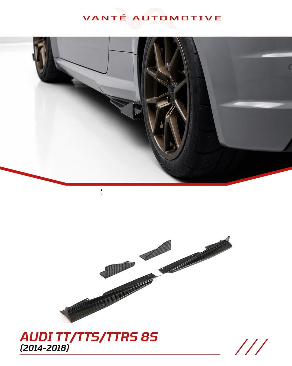 Audi TT/TTS/TTRS 8S Carbon Fiber Side Skirts Lip