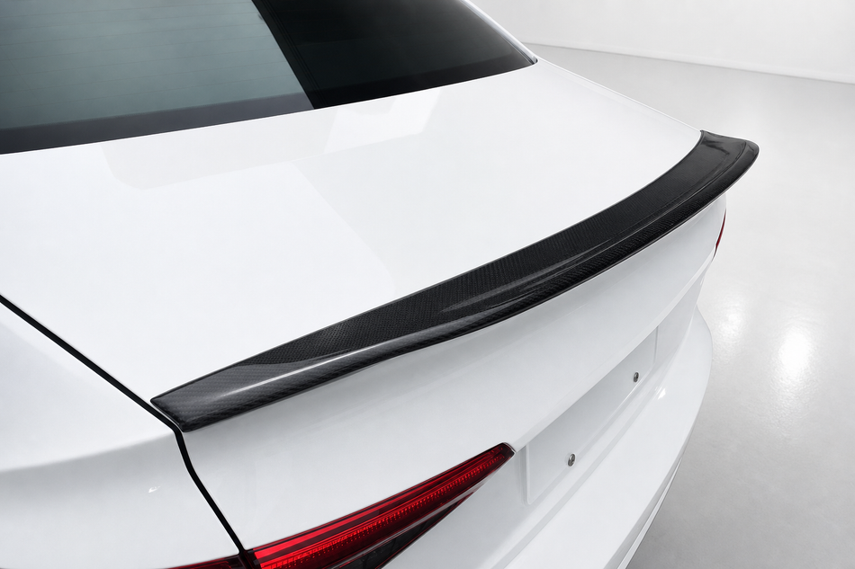 Audi A4 B9 Carbon Fibre Rear Trunk Spoiler Lip
