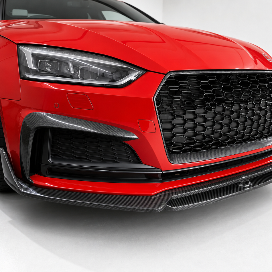 Audi A5 S-Line/S5 B9 Carbon Fibre Front Bumper Fins