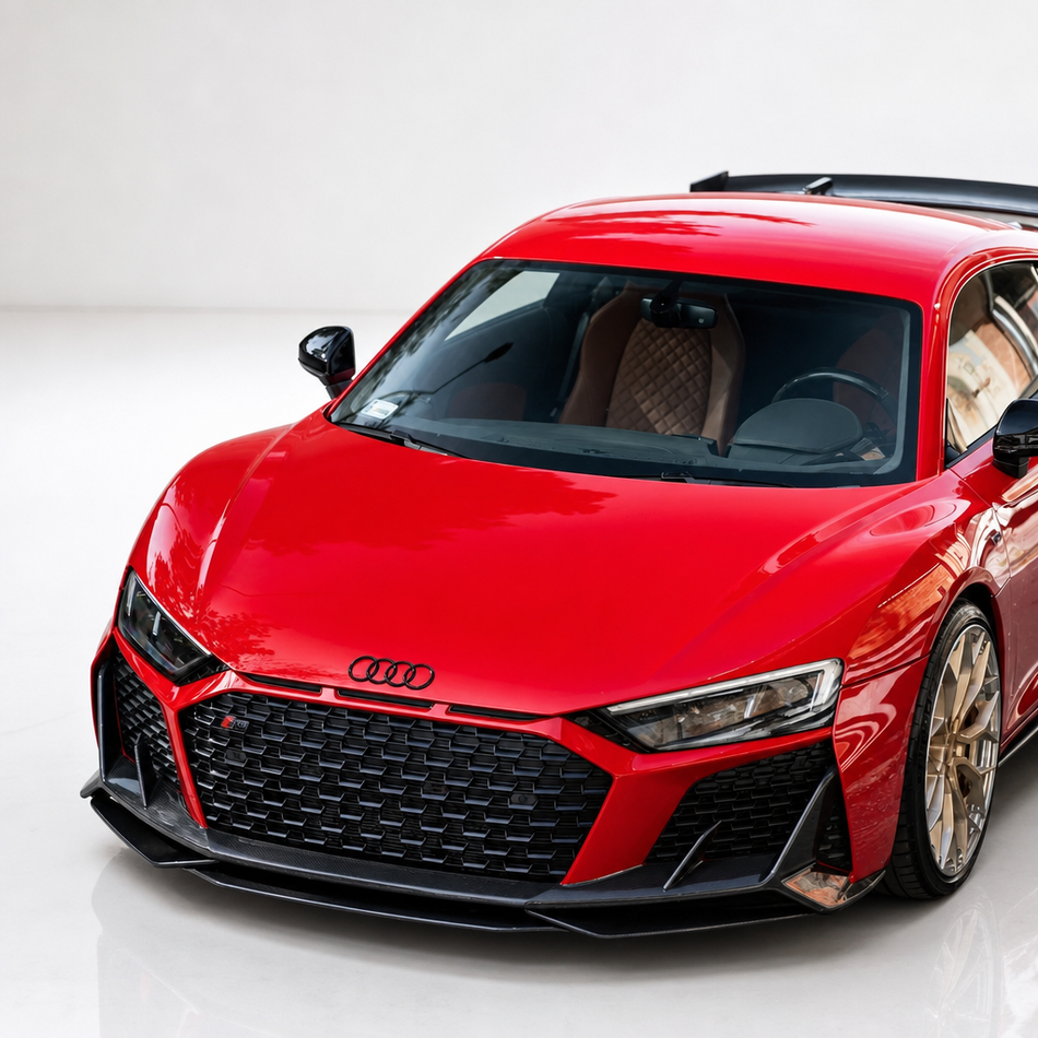 Audi R8 4S FL Carbon Fiber Front Splitter Lip V2