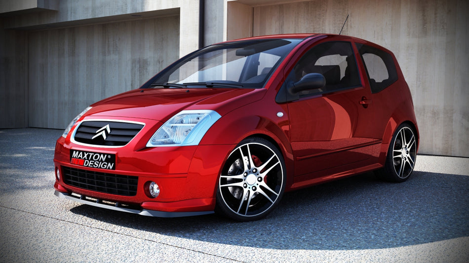 Maxton Design Front Splitter Citroen C2 VTS (2004-2006) - Carbon Look - CI-C2-1-VTS-FD1C - Image 1
