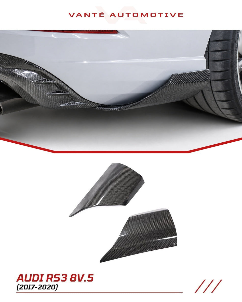 Audi RS3 8V.5 Carbon Fiber Rear Bumper Splitter Blades