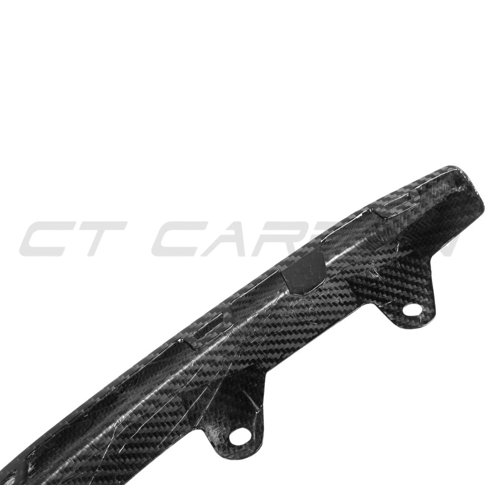 BMW M8 F91/F92/F93 2019+ CARBON FIBRE LOWER FRONT BUMPER TRIM-Accessories-CT CARBON-CT Carbon - High-quality carbon fiber and gloss black aerodynamic parts for premium sports and luxury vehicles.