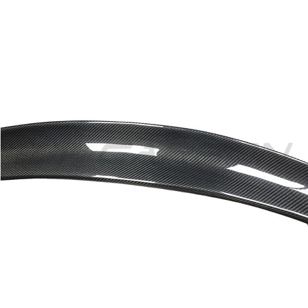 TESLA MODEL 3 2017-2023 CARBON FIBRE SPOILER - V5-Spoiler-CT CARBON-CT Carbon - High-quality carbon fiber and gloss black aerodynamic parts for premium sports and luxury vehicles.