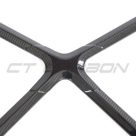 AUDI R8 COUPE 2015-2024 CARBON FIBRE STRUT BRACE-Accessories-CT CARBON-CT Carbon - High-quality carbon fiber and gloss black aerodynamic parts for premium sports and luxury vehicles.
