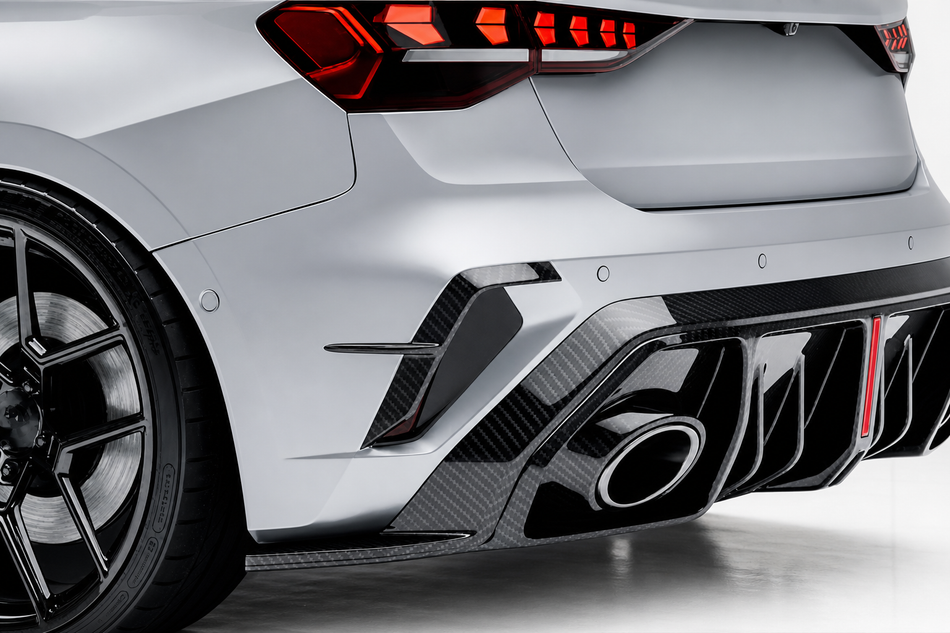 Audi RS3 8Y.5 Carbon Fibre Rear Bumper Vent/Reflector Cover Canards