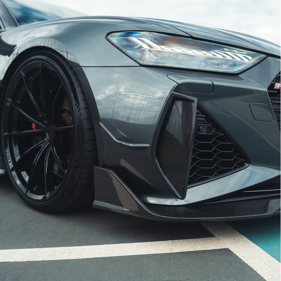 Audi RS6/RS7 C8 Carbon Fiber Front Bumper Scoop Trims
